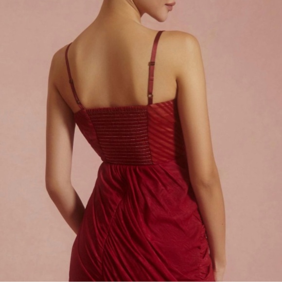 NWT Anthropologie Structured Tulle Dress Pink/Rose - Picture 4 of 10